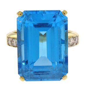 Ring 18K Gold Sapphire Diamond #53 145043